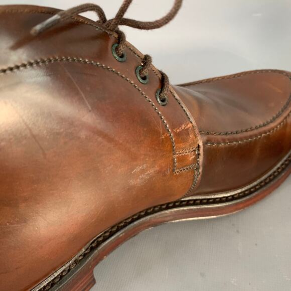 RALPH LAUREN Size 10.5 Gifford Brown Cordovan Leather Lace-Up Ankle Boots main image 5